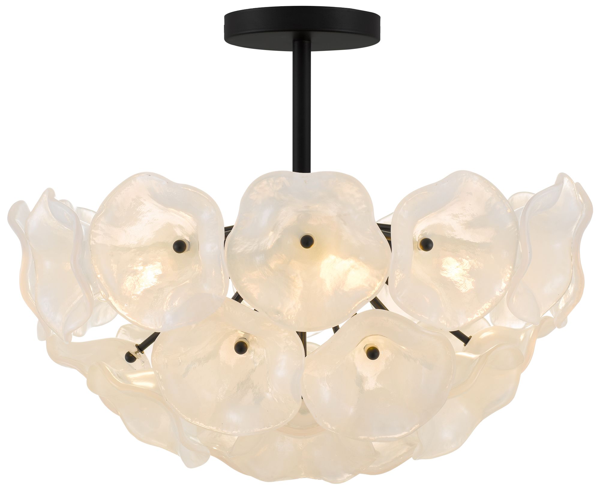 Thumbnail4 of Audrey 4-Light Matte Black Semi-Flush Mount more views