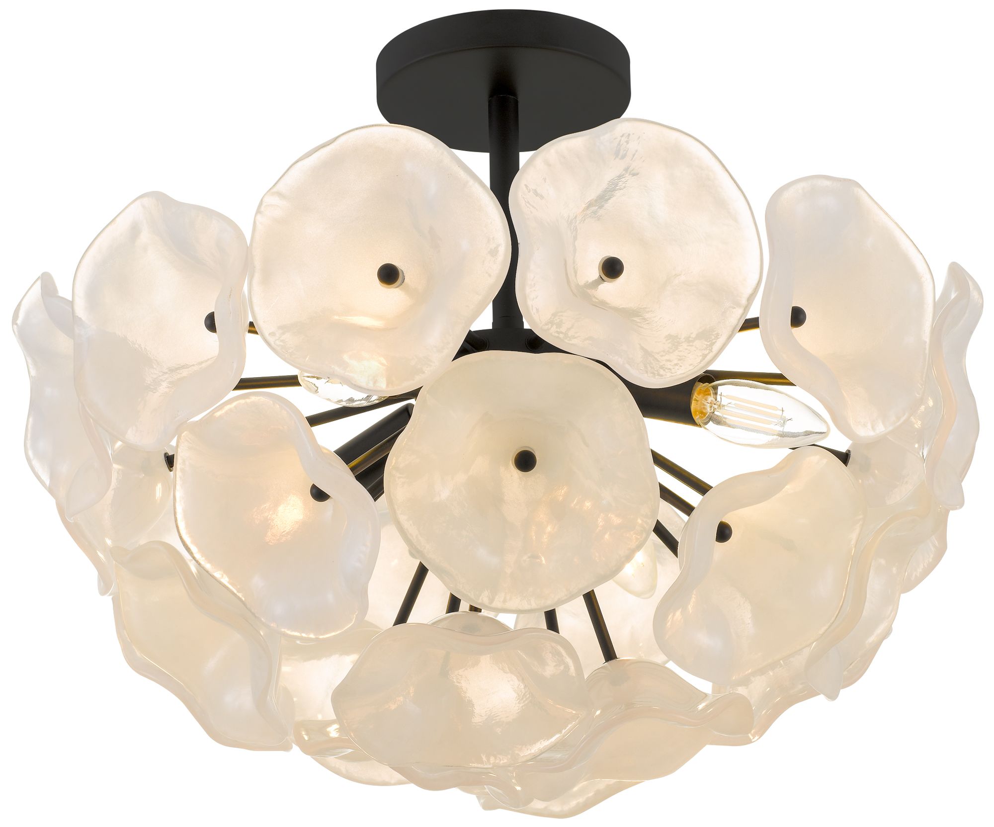 Audrey 4-Light Matte Black Semi-Flush Mount
