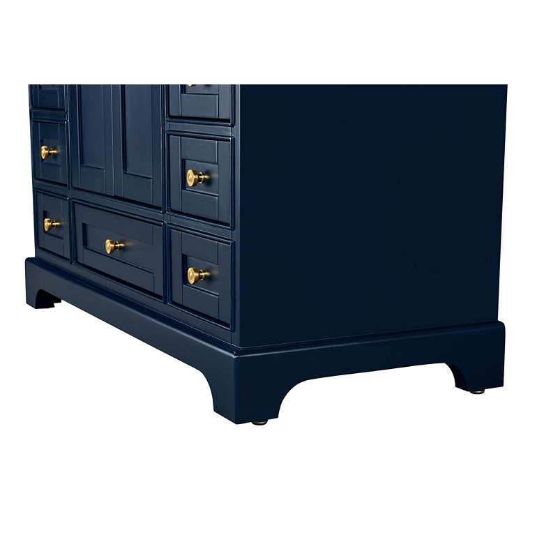 Image 4 Audrey 48"W Heritage Blue White Marble Single Sink Vanity more views