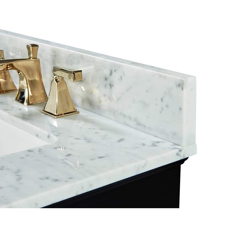 Image 4 Audrey 48"W Onyx Black and White Marble Single Sink Vanity more views