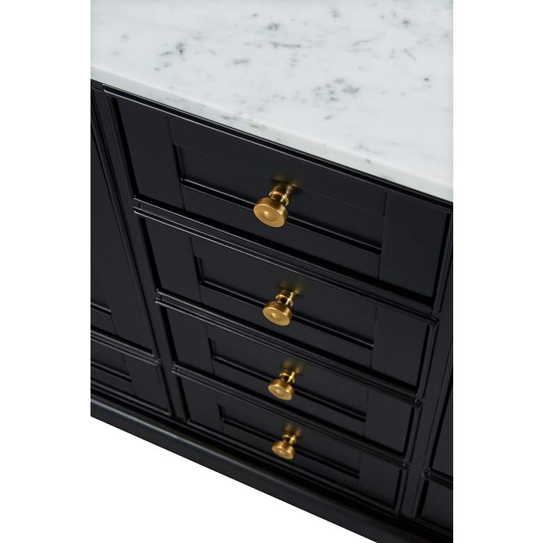 Image 6 Audrey 48 inchW Onyx Black and White Marble Single Sink Vanity more views