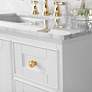 Audrey 48"W White Marble Gold Hardware Single Sink Vanity