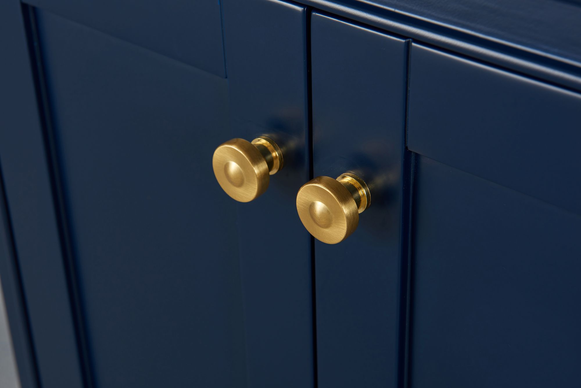 Audrey 60"W Heritage Blue White Marble Double Sink Vanity