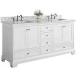 Audrey 72&quot; White 6-Drawer Double Sink Vanity