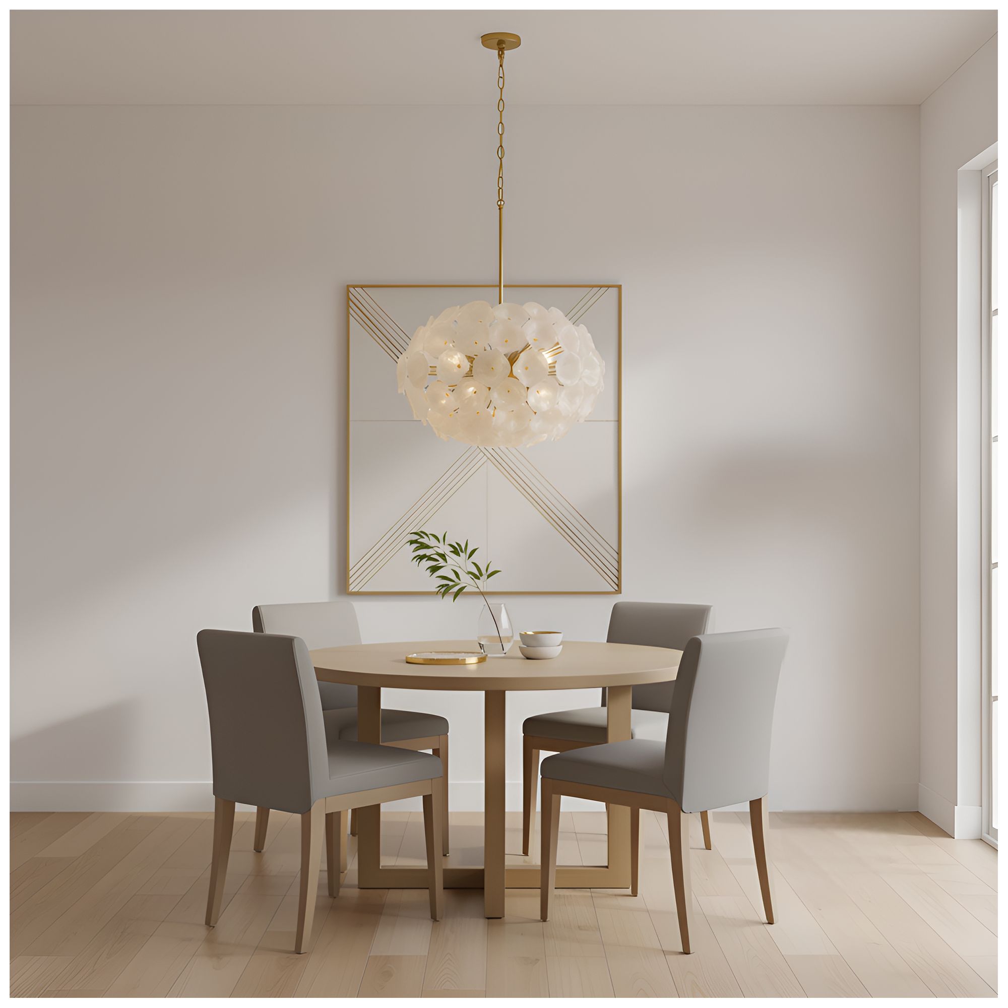 Image 7 Audrey 8-Light Brushed Gold Pendant Light more views