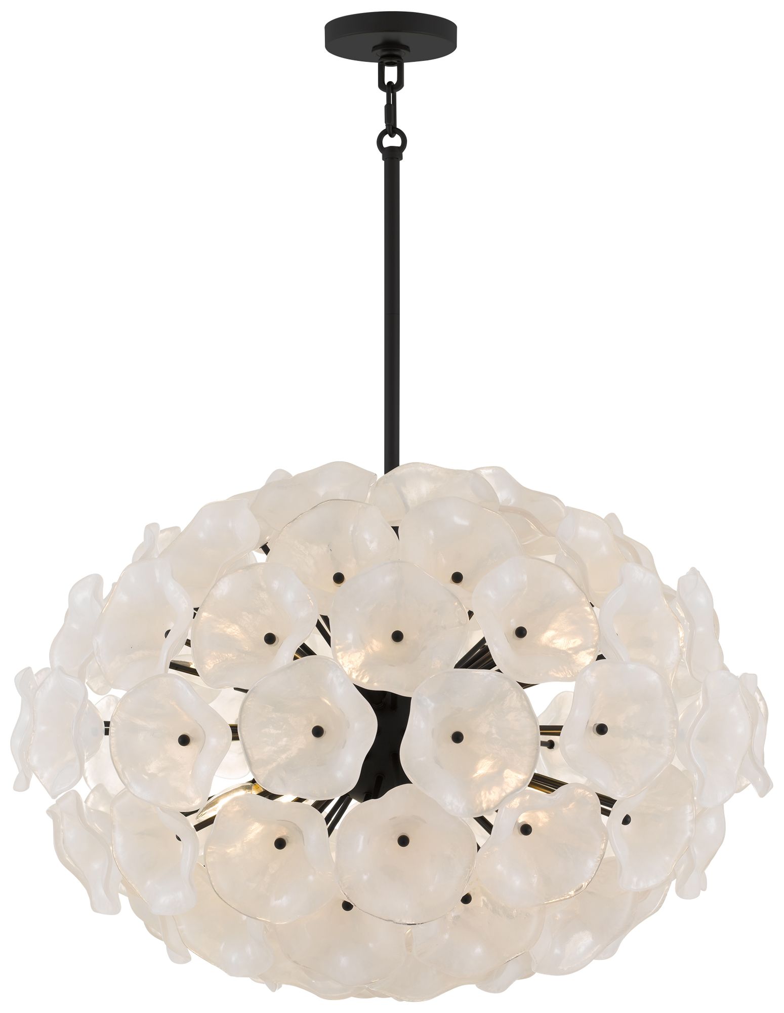Image 4 Audrey 8-Light Matte Black Pendant Light more views
