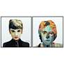Audrey and Homage to John 24" Square 2-Piece Wall Art Set