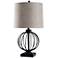 Audrey Black Metal Ball Cage Table Lamp