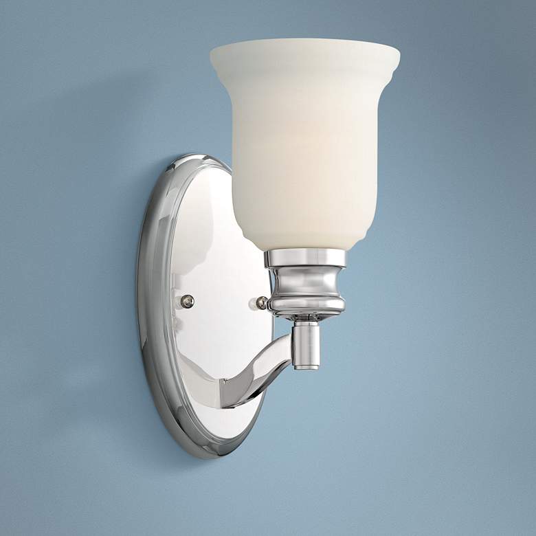 Image 1 Audrey's Point 10 3/4" High Polished Nickel Wall Sconce