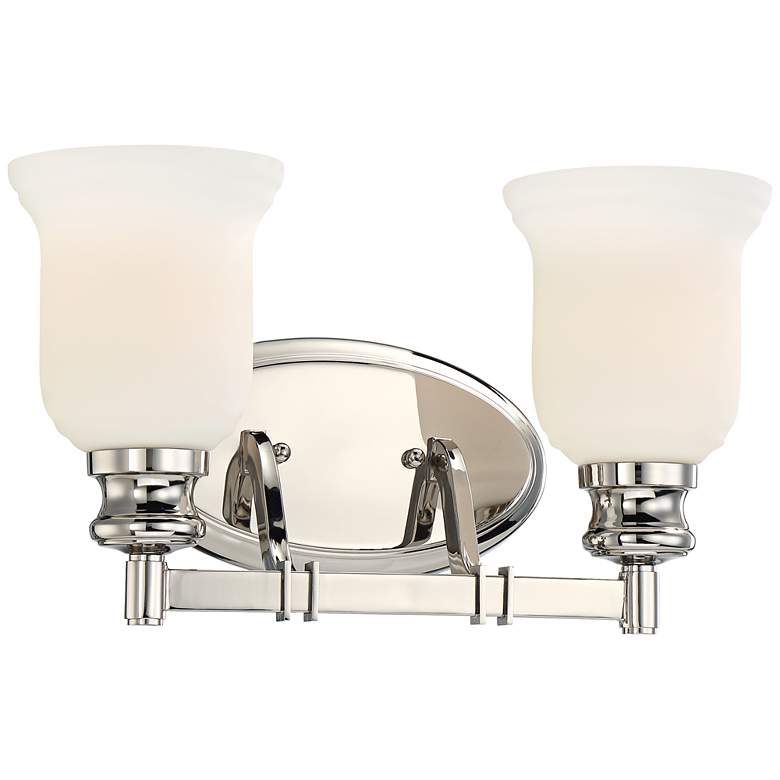 Image 1 Audrey&#39;s Point 15 inch Wide Polished Nickel 2-Light Bath Light