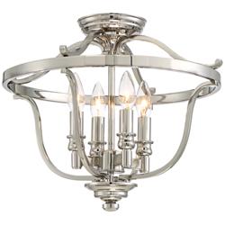 Audrey&#39;s Point 17 1/4&quot; Wide Polished Nickel Ceiling Light