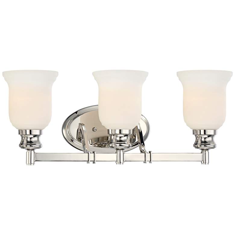 Image 1 Audrey&#39;s Point 22 1/4 inch Wide Polished Nickel 3-Light Bath Light