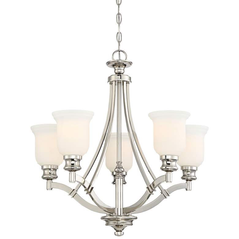 Image 1 Audrey&#39;s Point 25 inch Wide Polished Nickel Chandelier