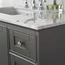 Audrey Sapphire Gray 48" White Marble Single Sink Vanity