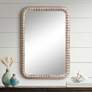 Audrey White Washed Wood 23 1/2" x 34" Wall Mirror