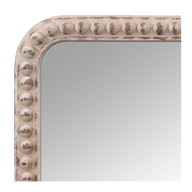 Audrey White Washed Wood 23 1/2 inch x 34 inch Wall Mirror more views