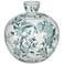 Audrie 11" High Green and White Ceramic Decorative Vase
