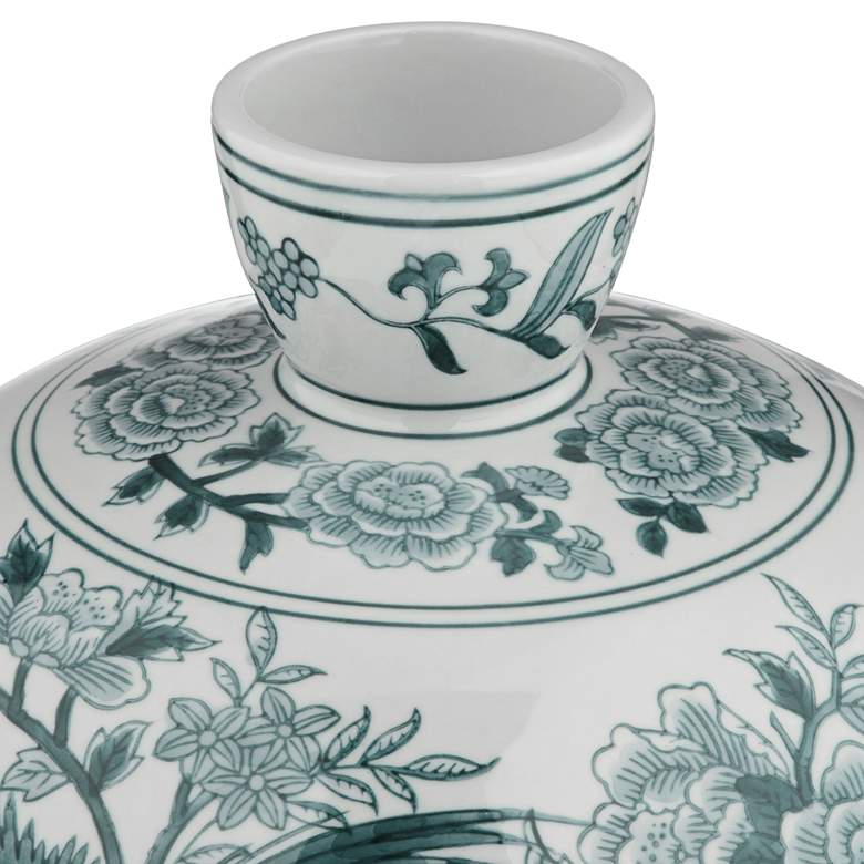 Image 4 Audrie 11" High Green and White Ceramic Decorative Vase more views