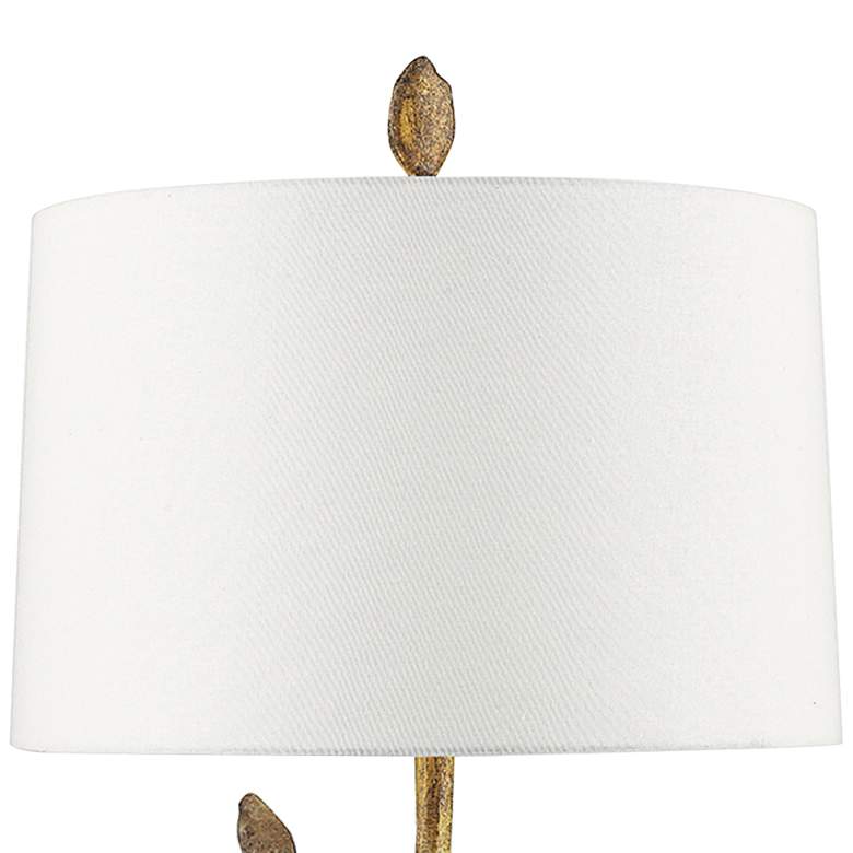 Image 2 Audubon Park 26" High Distressed Gold Tree Metal Table Lamp more views