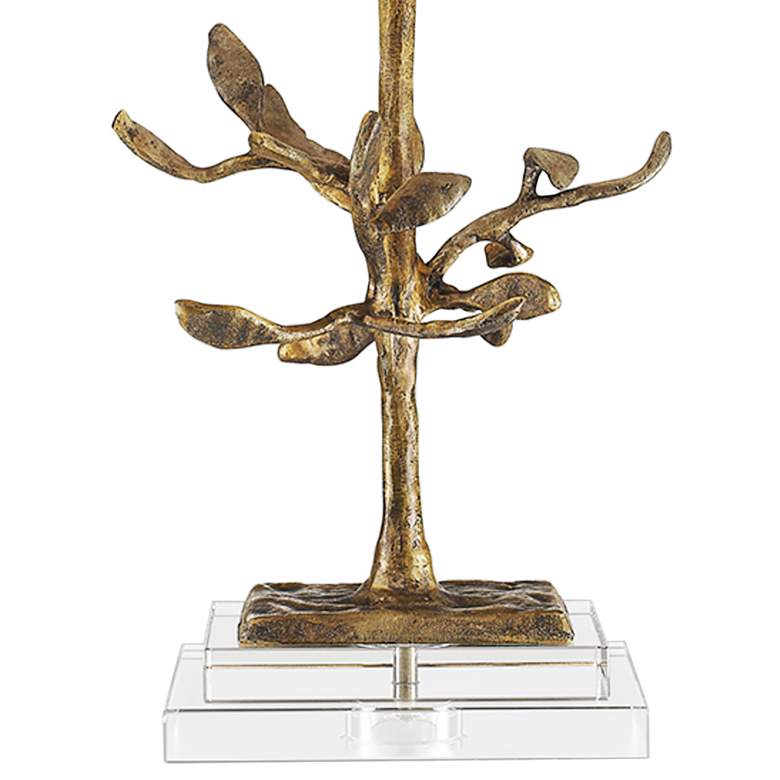 Image 3 Audubon Park 26" High Distressed Gold Tree Metal Table Lamp more views