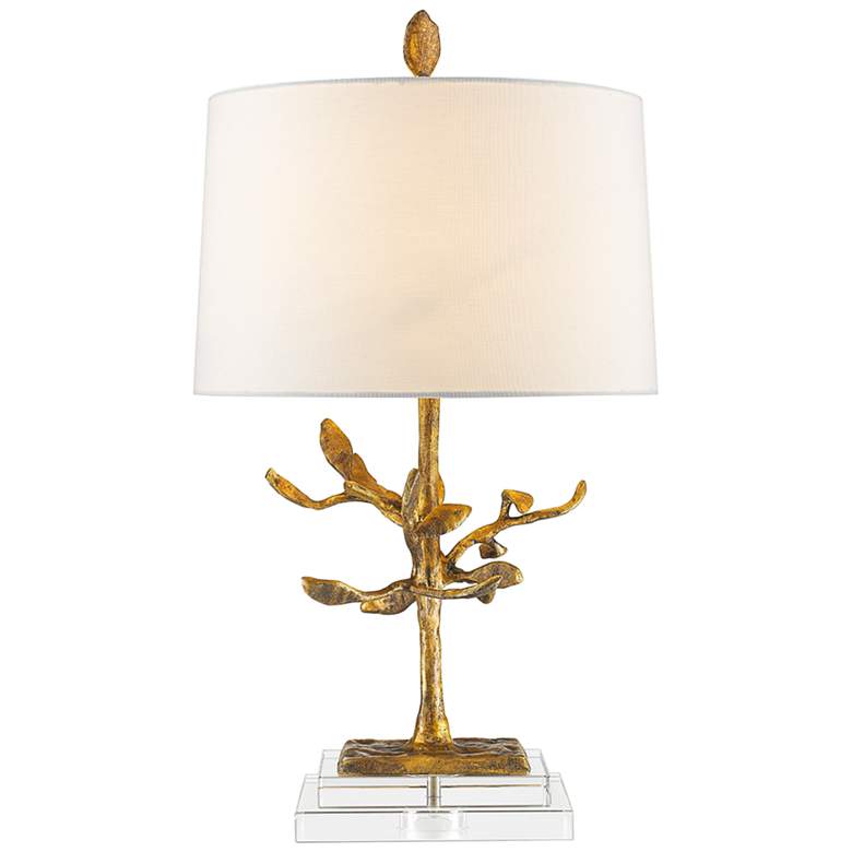 Image 4 Audubon Park 26" High Distressed Gold Tree Metal Table Lamp more views