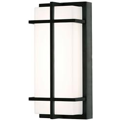 August 12" High Black LED Outdoor Wall Light