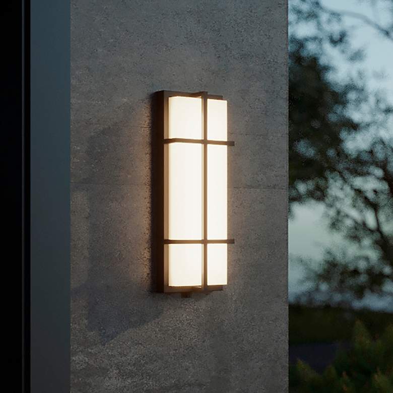 Image 1 August 12" High Black LED Outdoor Wall Light