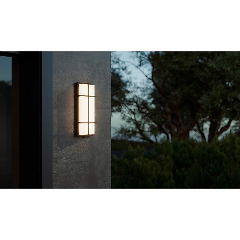 Image 3 August 12" High Black LED Outdoor Wall Light more views
