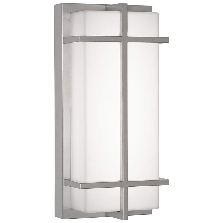 Image 1 August 12" High Painted Nickel LED Outdoor Sconce