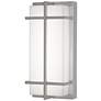 1_August 12" High Painted Nickel LED Outdoor Sconce