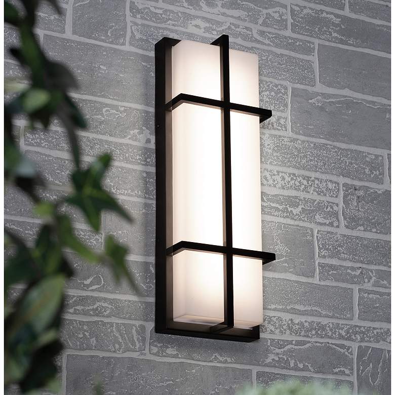 Image 1 August 20" High Black LED Outdoor Sconce