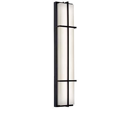 August 36" High Black LED Outdoor Wall Light