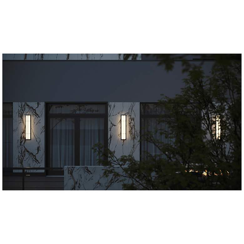Image 2 August 36" High Black LED Outdoor Wall Light more views
