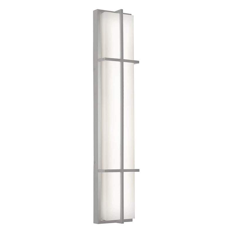 Image 1 August 36 inch High Painted Nickel LED Outdoor Sconce