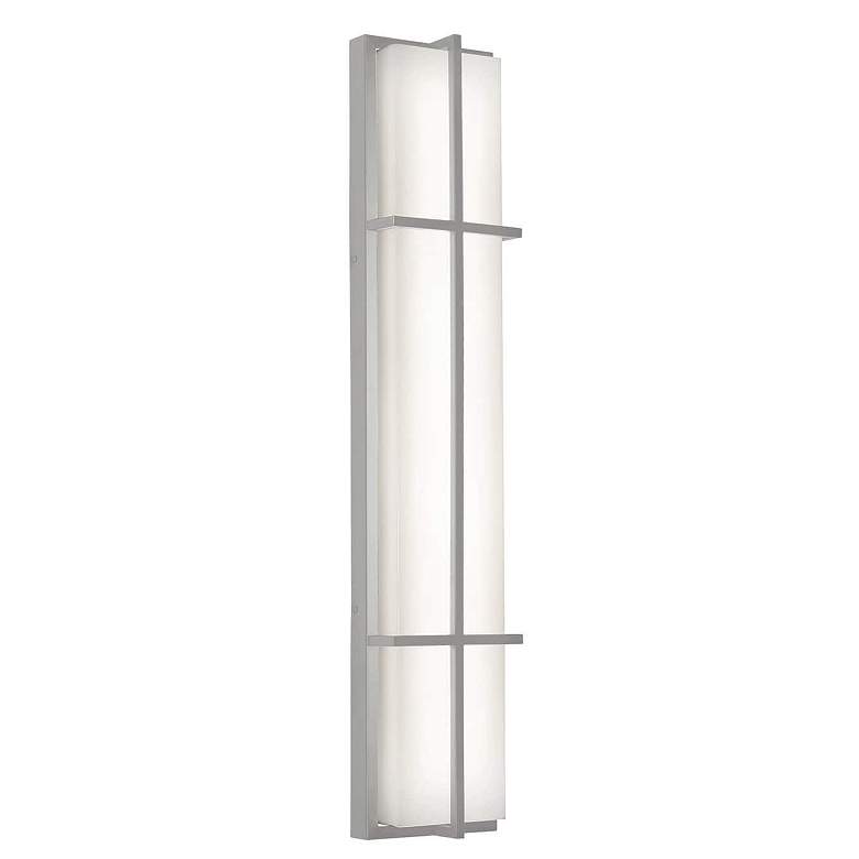 Image 1 August 36" High Painted Nickel LED Outdoor Sconce