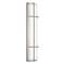 August 36" High Painted Nickel LED Outdoor Sconce