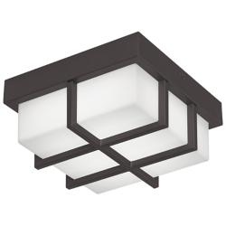 August 8.11" Wide Black LED Outdoor Flush Mount
