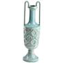August Sky Teal Blue 23 1/2" High Ceramic Vase