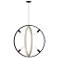 Augusta; 4 Light; Pendant Fixture; Black with Gray Wood Finish