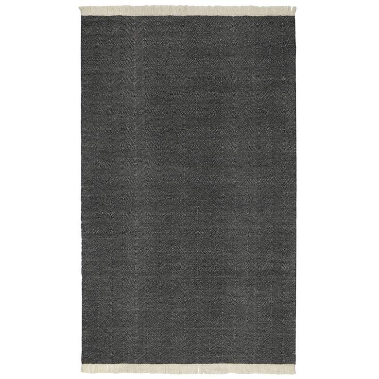 Image 1 Augusta 5&#39;x8&#39; Gray Charcoal Indoor-Outdoor Area Rug