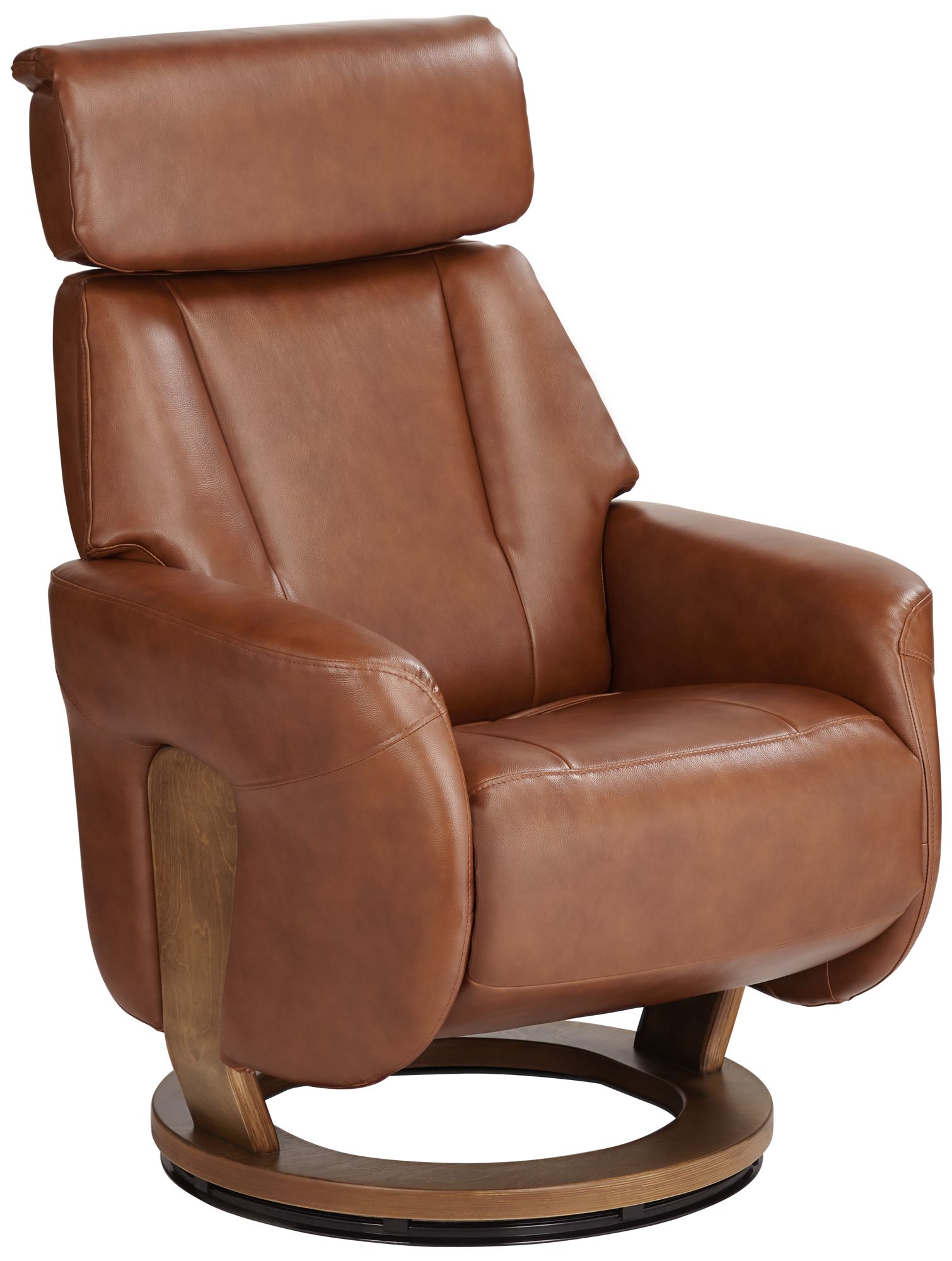 modern brown leather recliner chair