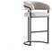 Augusta Modern Leatherette Upholstered Barstool in Light Grey