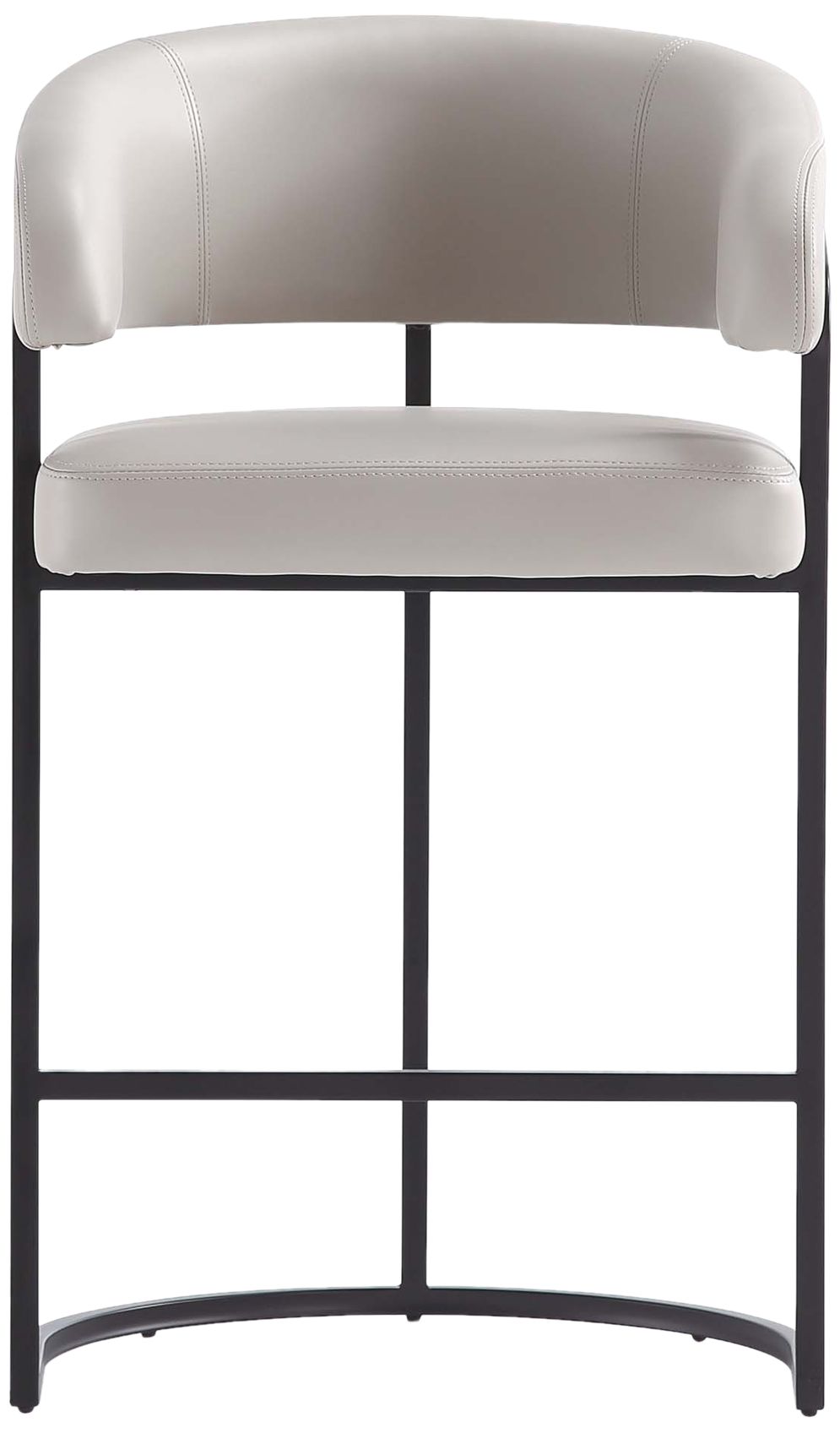 Image 6 Augusta Modern Leatherette Upholstered Counter Stool in Light Grey more views