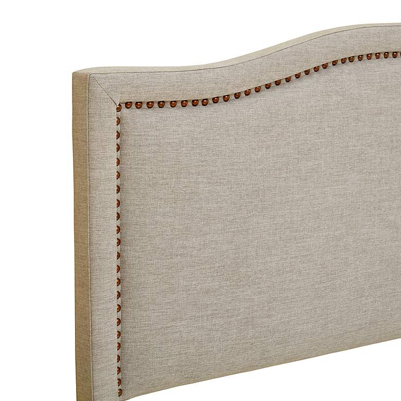 Image 3 Augusta Natural Fabric Adjustable Queen Headboard more views