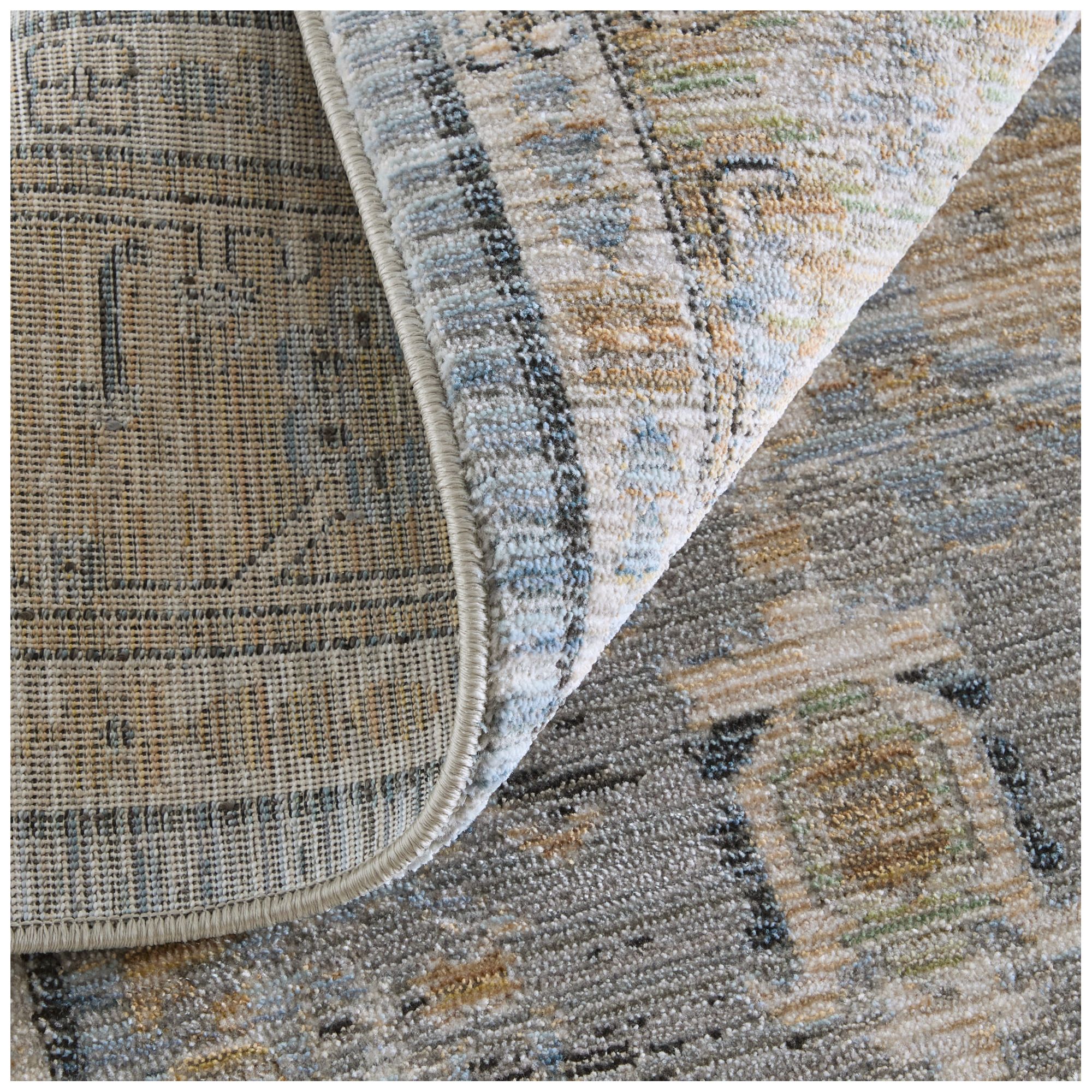 Image 7 Augustine Bordered Indoor Blue Area Rug 39TZF 2' x 3' more views