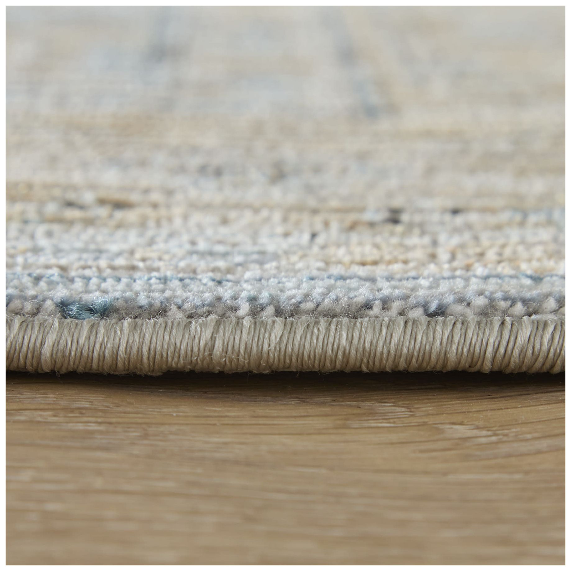 Augustine Bordered Indoor Blue Area Rug 39TZF 2' x 3'