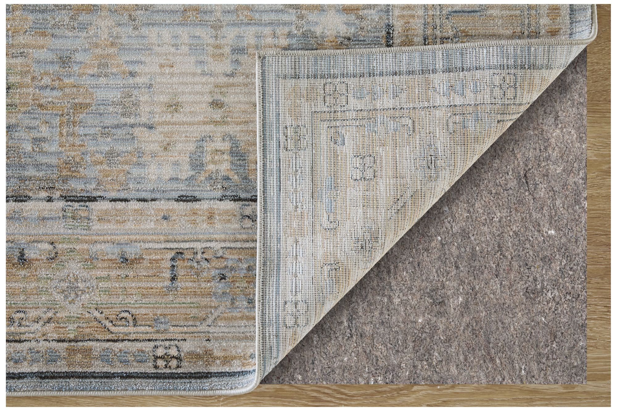 Image 4 Augustine Bordered Indoor Blue Area Rug 39TZF 5' x 7'-6" more views