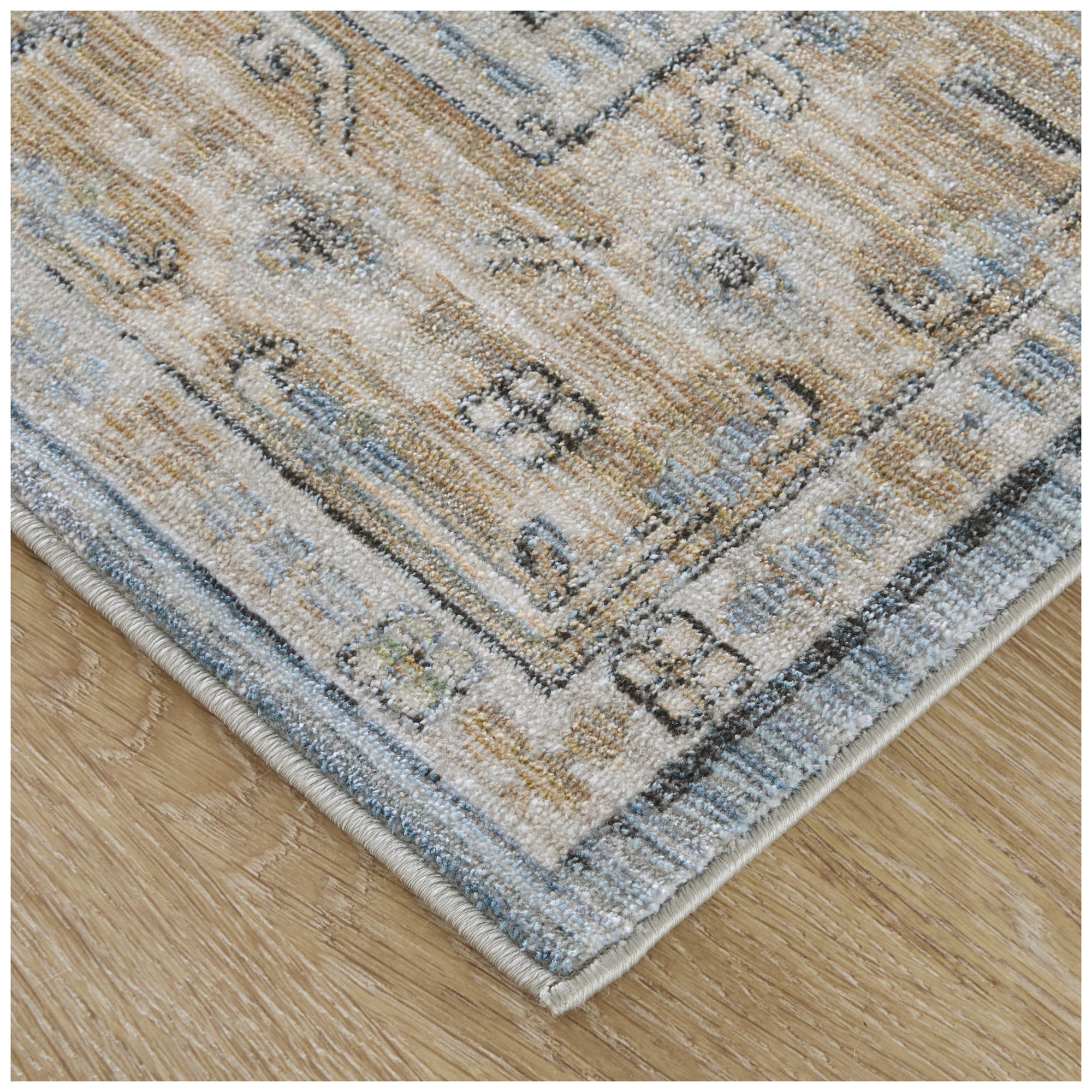 Image 3 Augustine Bordered Indoor Blue Area Rug 39TZF 7'-10" x 10'-3" more views