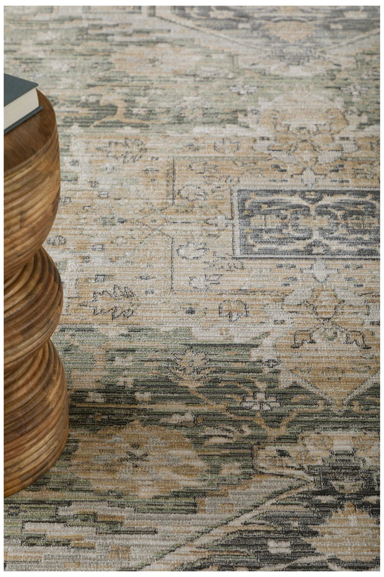 Image 2 Augustine Medallion Indoor Green Area Rug 39TVF 2'-6" x 7'-3" more views