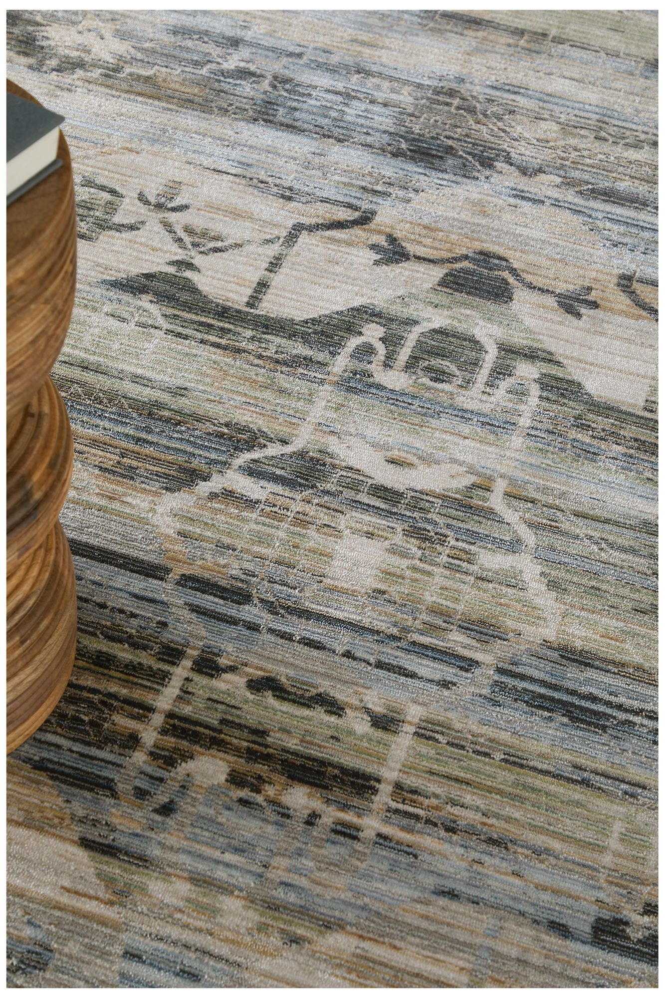 Image 2 Augustine Medallion Indoor Green Area Rug 39U0F 5' x 7'-6" more views